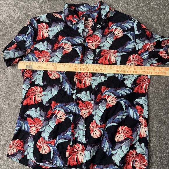 J.CREW Linen Hawaiian Collar Floral Retro Short sleeve Button Shirt Men's Size M - Picture 5 of 7